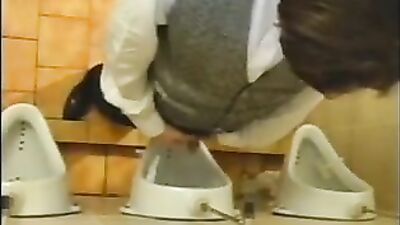 Straight in Public Toilet - Gay Teen Bareback Outside Fucking!