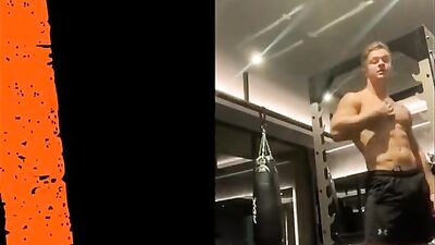 Jerking off in our boys-only gym and shower! - Fetish Solo gym shower