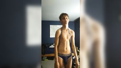 Bulging Twink Cutie Reveals His Huge Dick In Sexy Gay Porn Video