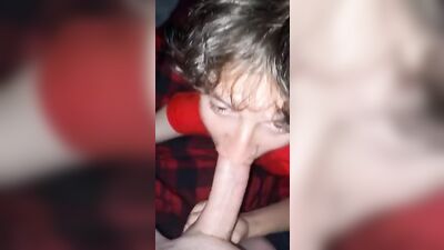 Twink deepthroating a long schlong