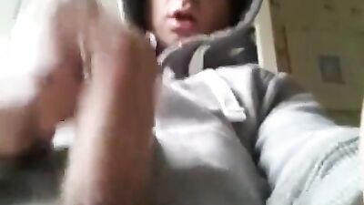 Gay Teen Jizzed and Cummed in Hoodie Porn: Horny Boys Expose Their Bodies