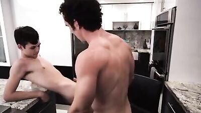 Raw Incestuous Desire - Dad and Son in the Kitchen: Gay Sex