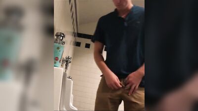 Young Guy Urinal Spy: Amateur Straight Boys Exposed Secrets