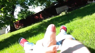 Jerking Off in Public Twinks - Gay Porn Cumshot Video!