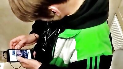 Gay Porn Toilet Explosion - Teen Wanking Caught!