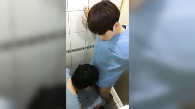 Asian BJ in Bathroom - Quickie Revenge (Amature Asian Oral)