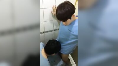 Asian BJ in Bathroom - Quickie Revenge (Amature Asian Oral)