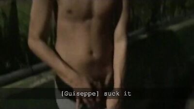 Gay Park Oral Encounter - Amateur Sucking and Caught!