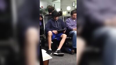 Airport Antics - Caught Playing with Self in Public!