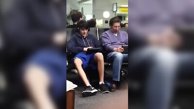 Airport Antics - Caught Playing with Self in Public!