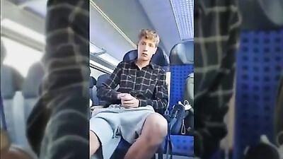 Train Cutie: Boy Masturbating on Public Transport!