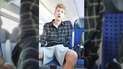 Train Cutie: Boy Masturbating on Public Transport!