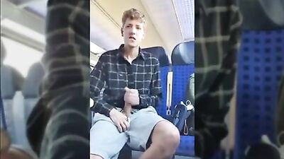 Train Cutie: Boy Masturbating on Public Transport!
