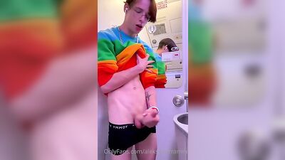 Raw Sexual Encounter in the Bathroom - Alek 1 Cum XCV