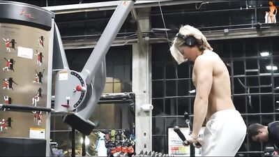 Blond Boy Workout Frenzy: Super Sexy Friends Tube Action!