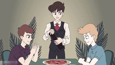 The Waiter Heats Up The Cartoon Scene In Gay Porn!