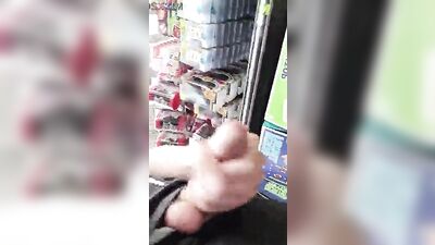 Shy Twink Porn - Riskier Masturbation in Store 4