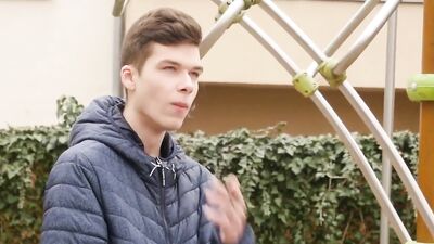 Gay Twink Threesome: Bareback Big Cocks Blond Boys Action