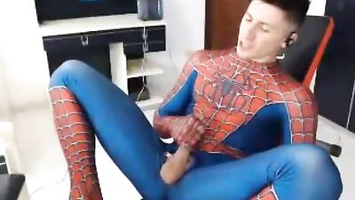Spiderman Twink Porn Jerks Off: The Ultimate Cum Shot Collection!