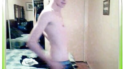 Gay Porn Strip Tease: Tommy Tylers Cum Covered Chest!