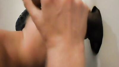 Glory Hole: Double BBC Sucking with White Men!