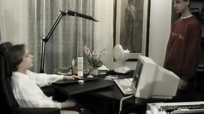 Office Sex Frenzy: Two Hot Teens Bareback in Gay Porn