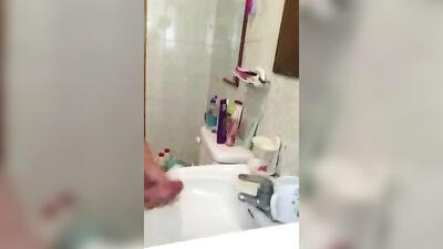 Asian Bathroom Jerk Off - Muscle Teens Cum Shots!