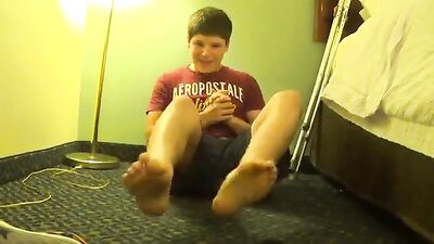 Sneaker Fetish Foot Fun: Levi Gutpunch No Sex Challenge