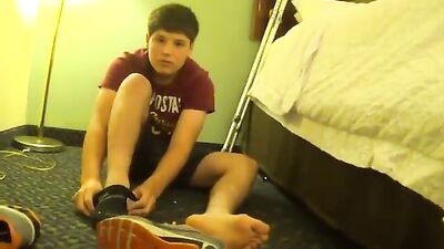 Sneaker Fetish Foot Fun: Levi Gutpunch No Sex Challenge