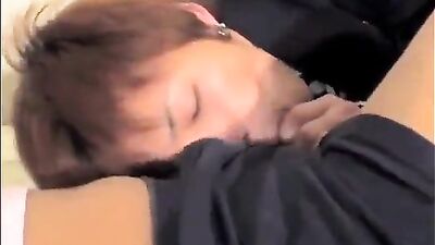 Japanese Stepdads Cum-Fueled Oral Delight with His Boy Toy