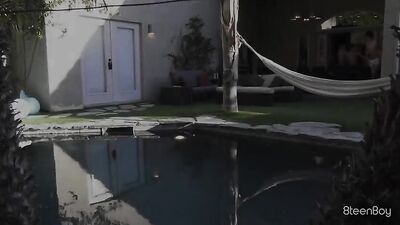 Hot Sex Cam Group: Poolside Passions!!