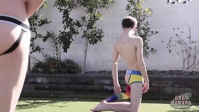 Hot Bareback Threesome: Boyfriends Steamy Sex Show!