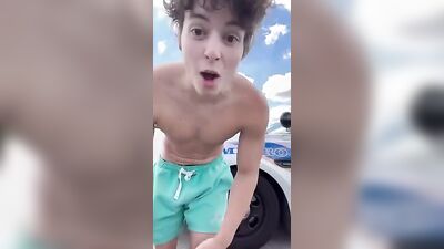 Curly Bros Exhibitionist Adventure: Cop Car Jack-Off!