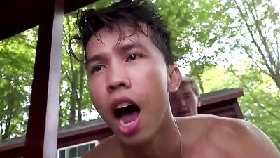 Outdoor Adventures: Bareback Action with Cum Shots and Handjobs - (041)