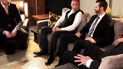 Businessmens Bareback Orgy with Serving Boys - An All-Access Pass to Gay Porn Heaven!