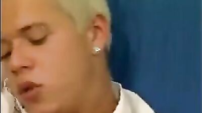 Gay Porn Videos: Plugging Blonde Twinks Butt and Making Him Groan