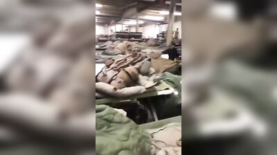 Military Camp Masturbation - Soldier Hidd*en Jerk!