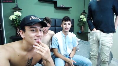 Blazing Hot Latino Web-Cam Action Amature Bareback Big Cocks Group Sex - The Hottest Gay Porn Video of All Time!