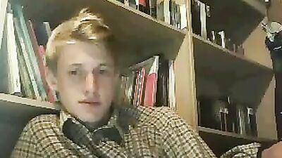 Blond Teen Pleasures Himself in the Library Boys Porn - Solo Masturbation