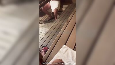 The big beast, SAUNA CUMSHOT