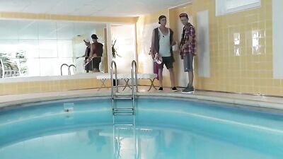Wet Boys Unleashed: Cum Shots in the Pool