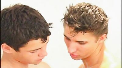 Gay Porn Soapy Bareback Cum Shots - Hard and Horny Boys Share a Bath