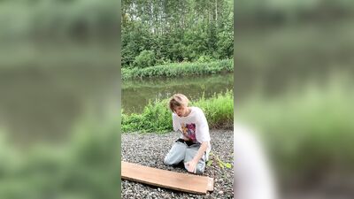 Public Woods Cummers: Amateur Big Cocks and Cum Shots by the Lake Boys Porn