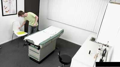 Gay Porn Cutie Barebacked in Doctors Office!