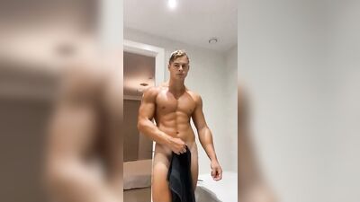 Blond Twink Exposing His Body and Cock on Camera
