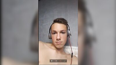 Showing his ass and watching a girl leads to him jo boys