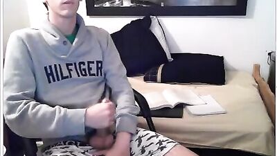 Home Work and A Big Dick: Gay Porn Web-Cam Adventures