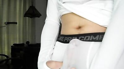 Cumming in my Nike Pro Again - Boys Porn