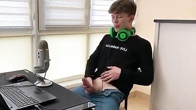 Gay Porn Stroking Sessions: Done with Classes and Ready for Action!