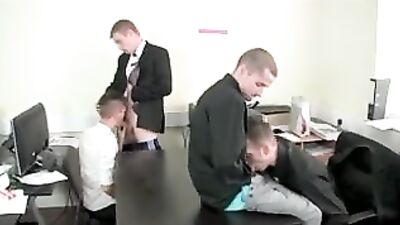 Gay Teen Twink Office Orgy